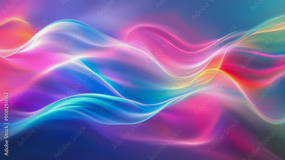 Fototapeta premium Abstract digital background electromagnetic wave background Innovation digital wave background information technology background The background is the background. gradient wave digital wave banner