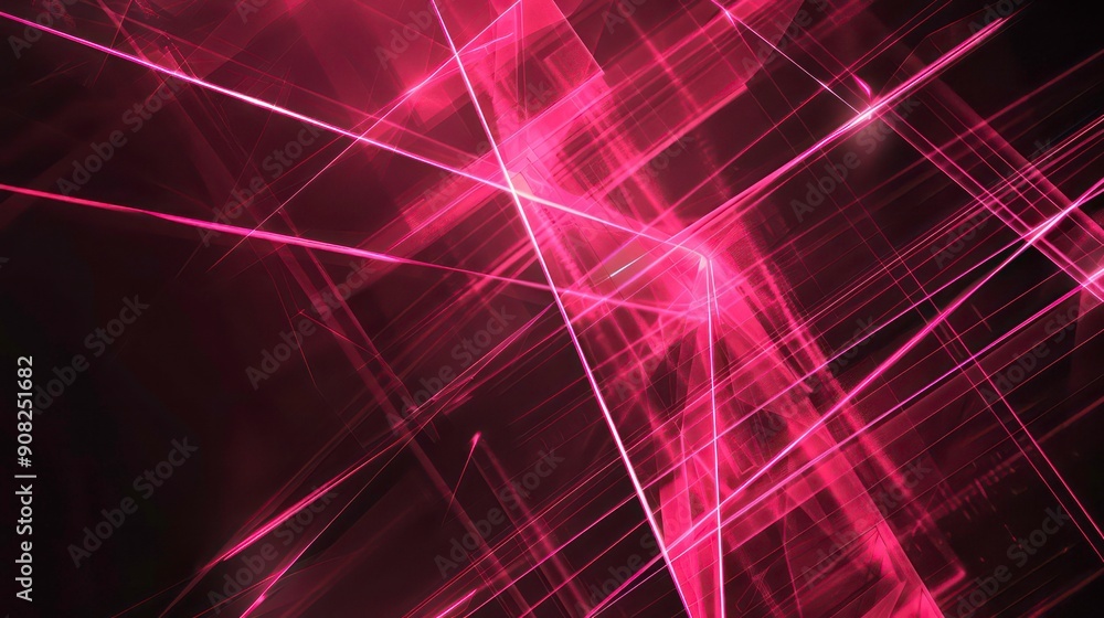 Abstract Geometric Pattern with Glowing Pink Lines Abstract Geometric Pattern with Glowing Pink Lines