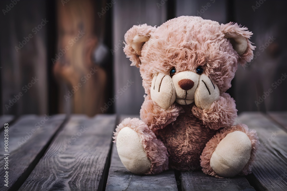 Teddy bear with wooden face new arrivals