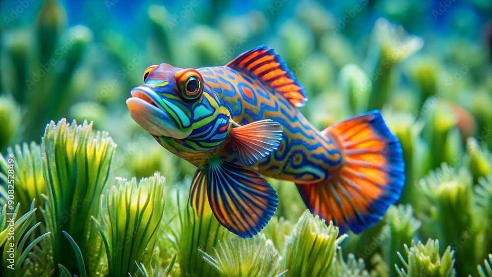 Mandarin Fish in the Seagrass Meadow: A Green Haven generative AI Mandarin Fish in the Seagrass Meadow: A Green Haven generative AI