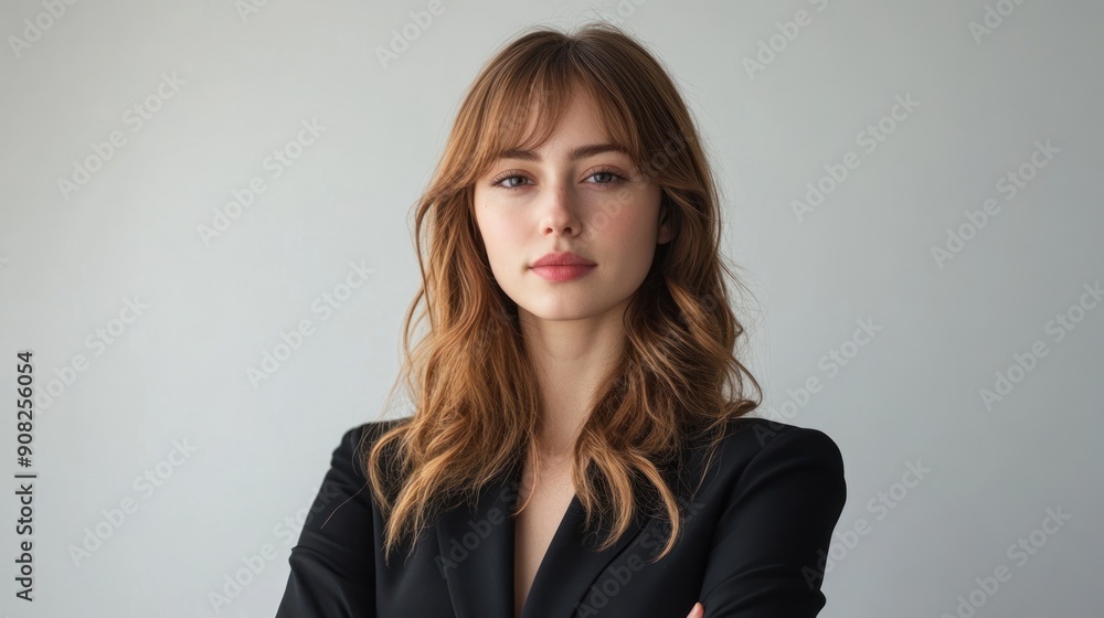 Portrait of a Young Woman with Brown Hair Portrait of a Young Woman with Brown Hair
