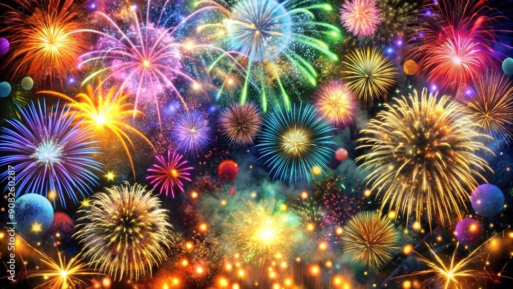 2025: A Tapestry of Color and Light with Fireworks and Confetti Generative AI 2025: A Tapestry of Color and Light with Fireworks and Confetti Generative AI