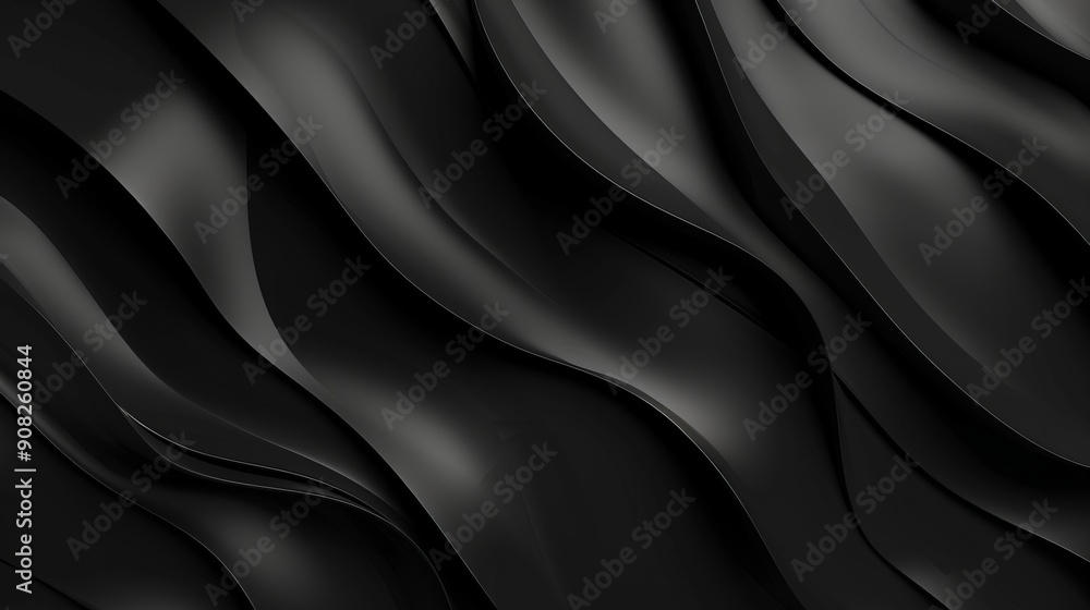 Fototapeta premium Abstract Black Waves 11