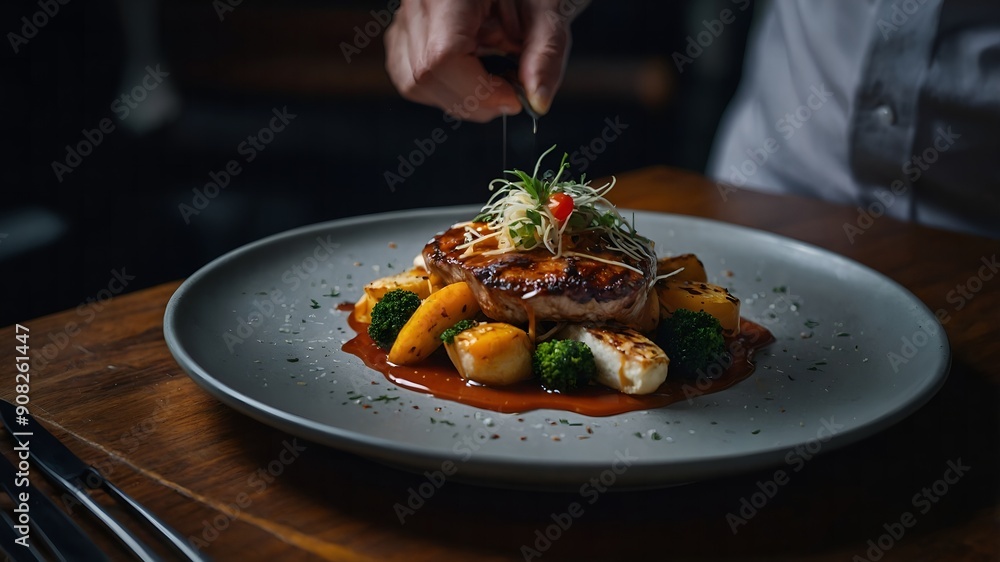 custom made wallpaper toronto digitalHigh-end dining experience with elegantly plated and flavorful gourmet meals