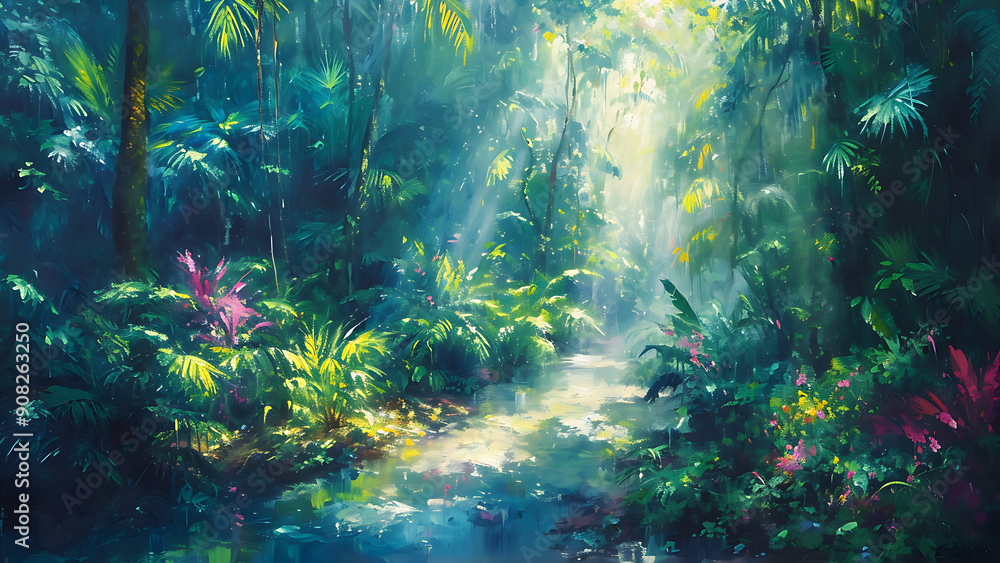 Tropical Rainforest - forest, nature, jungle, foliage, greenery, plants, sunlight, stream, water, tropical, lush, vibrant, peaceful, scenery, landscape, growth, rainforest Tropical Rainforest - forest, nature, jungle, foliage, greenery, plants, sunlight, stream, water, tropical, lush, vibrant, peaceful, scenery, landscape, growth, rainforest