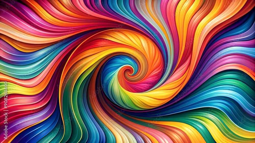 Fototapeta premium Abstract Swirls in Vibrant Hues AI generated