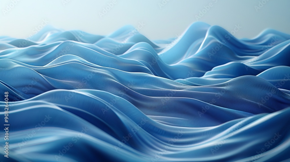 Fototapeta premium Abstract Blue Waves Pattern 6