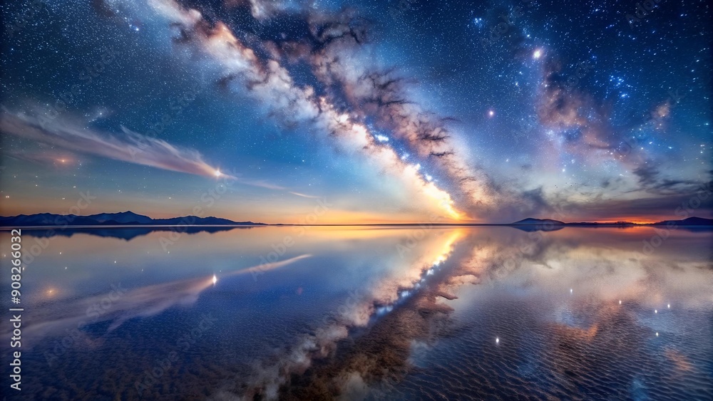 Celestial Tapestry: The Milky Way Reflected in a Salt Flat Generative AI Celestial Tapestry: The Milky Way Reflected in a Salt Flat Generative AI