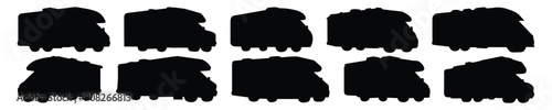 Camper silhouette set vector design big pack of illustration and icon