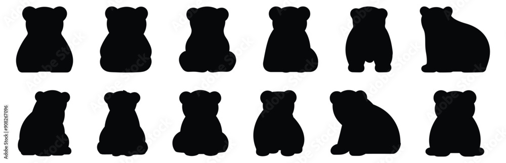 Polar beer silhouette set vector design big pack of illustration and icon Polar beer silhouette set vector design big pack of illustration and icon