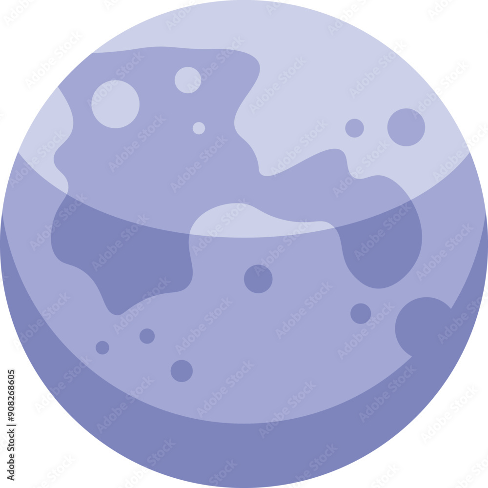 Full moon shining brightly in the night sky, astronomy concept illustration