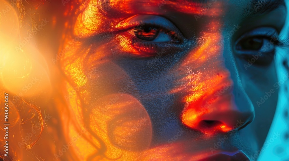 A close up portrait of a person's face with a blurred background, ideal for use in editorial or commercial contexts where a personal touch is needed A close up portrait of a person's face with a blurred background, ideal for use in editorial or commercial contexts where a personal touch is needed