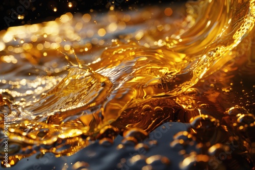 Wallpaper Mural A close-up shot of a wave crashing on the water, suitable for use in ocean-themed designs or as a symbol of movement and power Torontodigital.ca