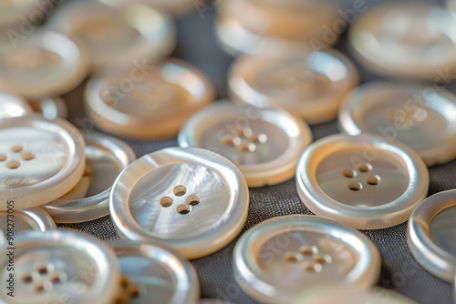 A group of colorful buttons arranged on a table