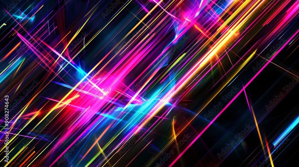 Abstract Colorful Light Waves 12