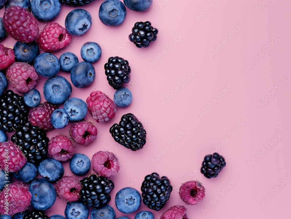 Berry Mix on Pink 2 Berry Mix on Pink 2