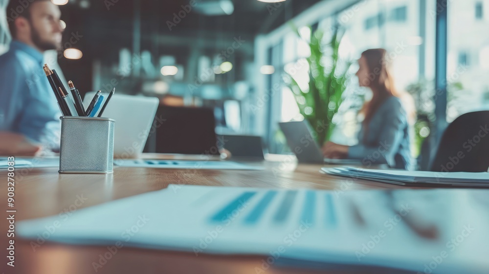 Business Meeting in a Modern Office Business Meeting in a Modern Office
