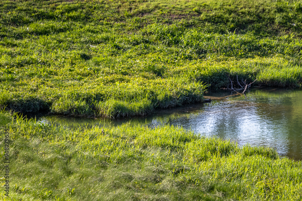 Water retaking space in a river Water retaking space in a river