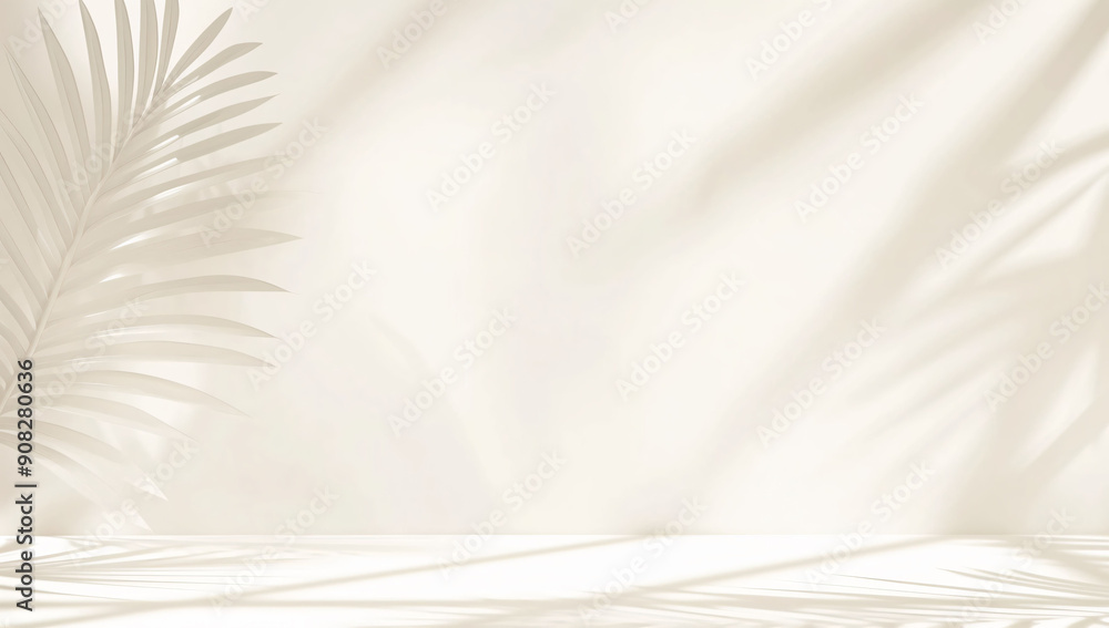 background product display with palm leaves shadow overlay background product display with palm leaves shadow overlay