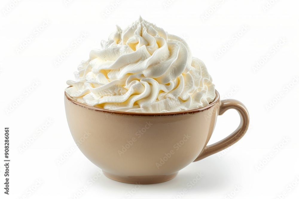 Whipped Cream in White Bowl 2 Whipped Cream in White Bowl 2