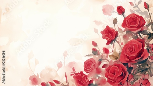 Free watercolor Rose blossom drawing white background