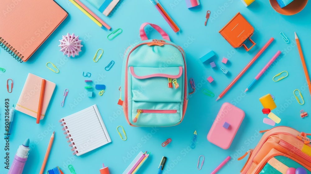 Back to School Supplies Flat Lay 4 Back to School Supplies Flat Lay 4