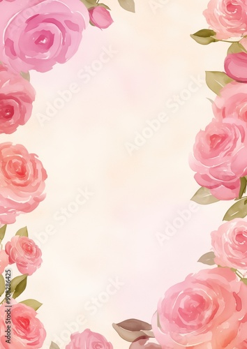 Free watercolor Rose blossom drawing white background