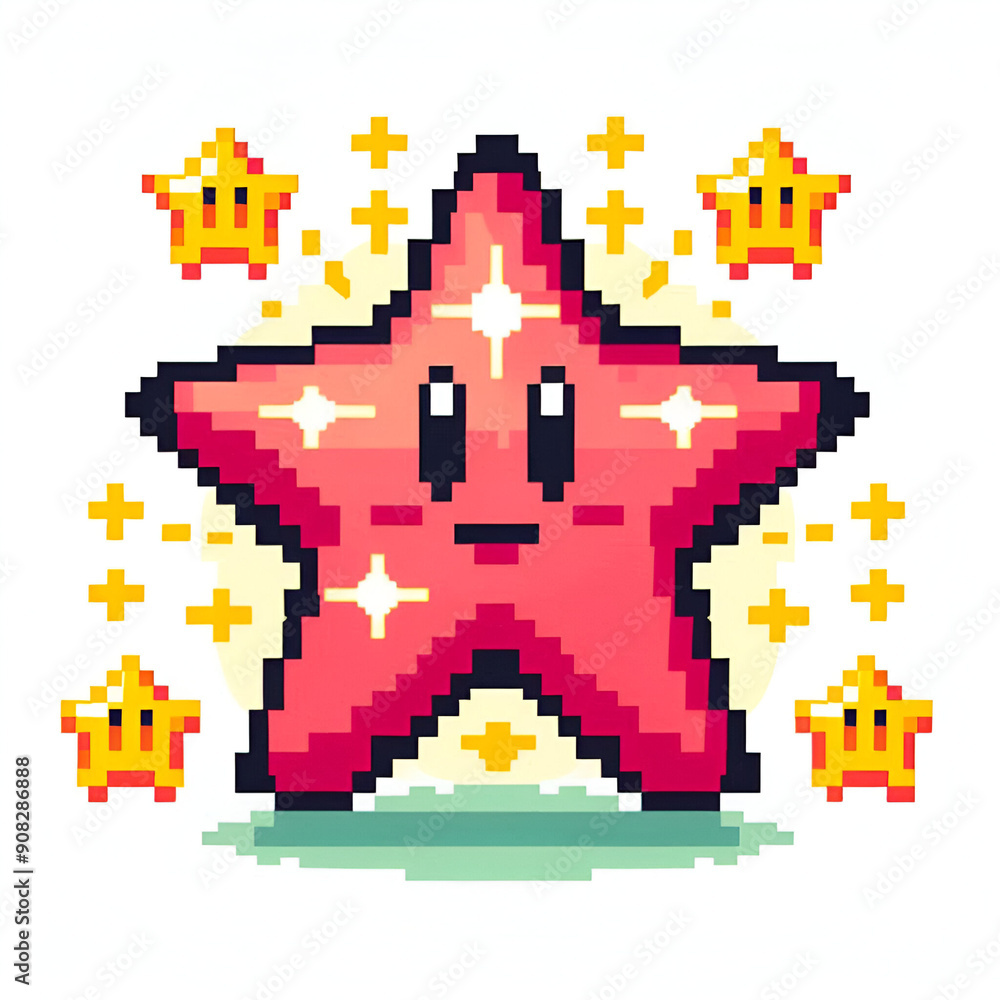 Pixel Art of a Star Pixel Art of a Star