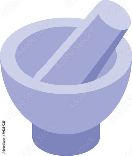 Mortar and pestle are shown crushing ingredients for a natural medicine preparation