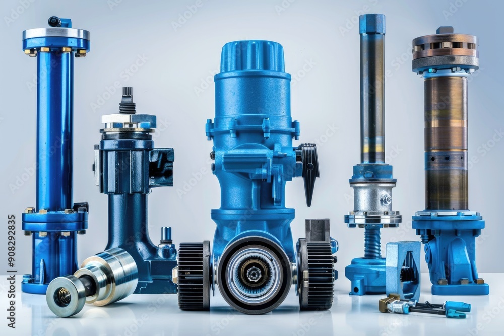 Pumps and valves used in various industrial settings, compact design Pumps and valves used in various industrial settings, compact design