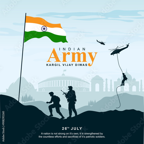 Kargil Vijay Diwas, Banner, Poster, Post, Kargil Vijay Diwas Poster, Social Media Banner