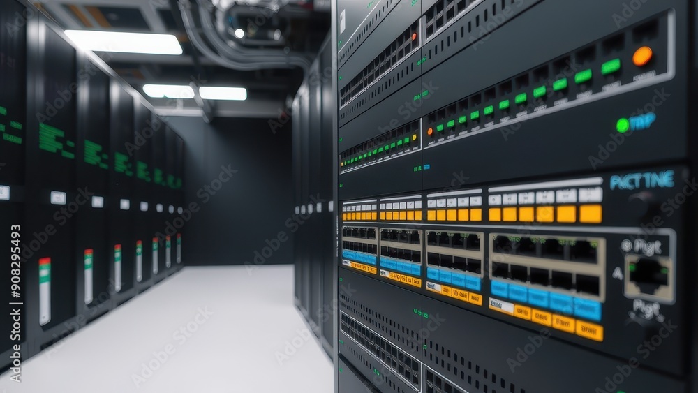 Fototapeta premium Server Room Network Rack.