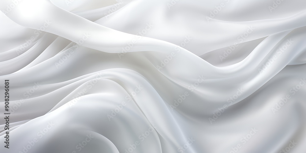 White Fabric Background, Satin Cloth Texture White Fabric Background, Satin Cloth Texture