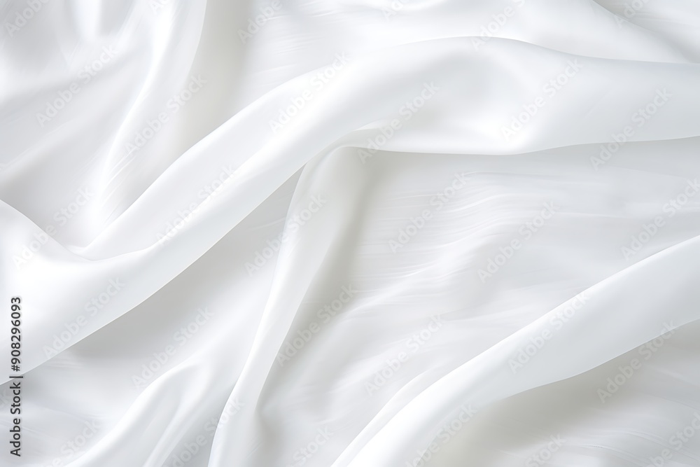 Obraz premium White Background, Fabric Satin Texture