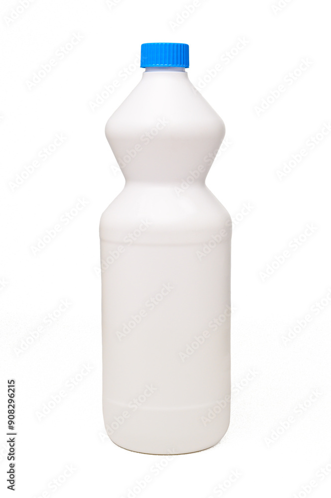 Plastic bottle with cleaning agent isolated on a white background. Plastic bottle with cleaning agent isolated on a white background.