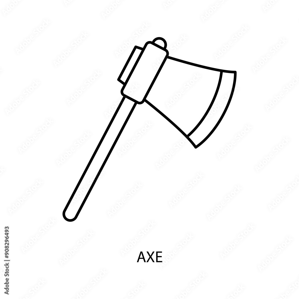 axe concept line icon. Simple element illustration. axe concept outline symbol design. axe concept line icon. Simple element illustration. axe concept outline symbol design.