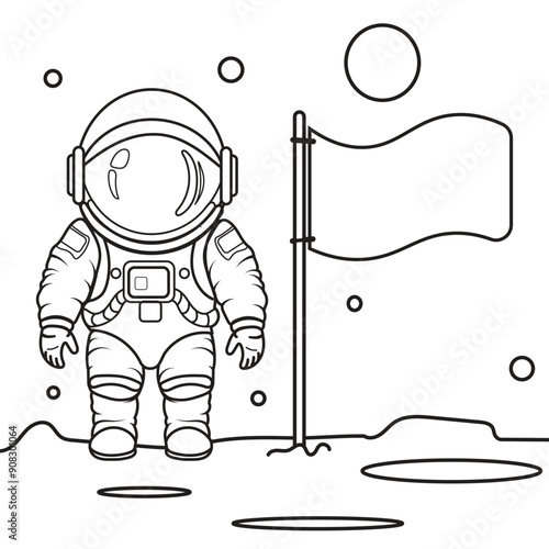 astronaut is carrying out his mission in outer space
