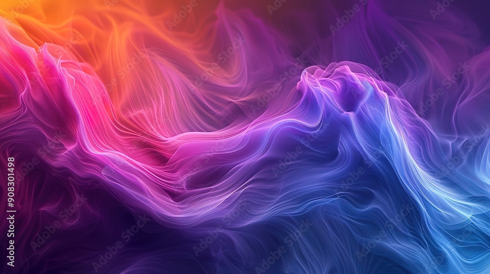 Enigmatic Fractal Patterns: Abstract Forces of Nature in Vibrant Colors with Ample Copy Space Enigmatic Fractal Patterns: Abstract Forces of Nature in Vibrant Colors with Ample Copy Space