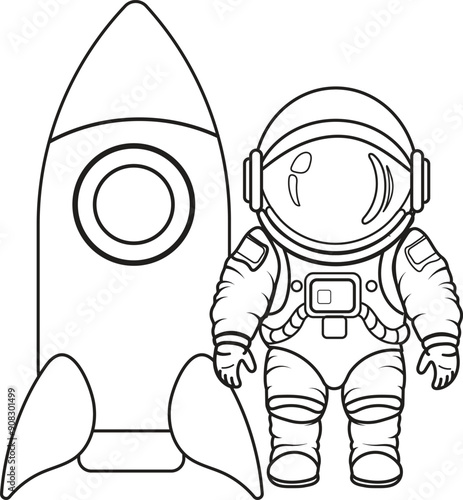 astronaut is carrying out his mission in outer space