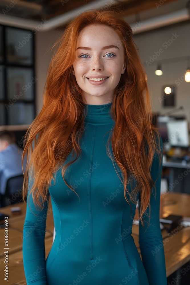 Confident Redhead Woman at the Office 6 Confident Redhead Woman at the Office 6