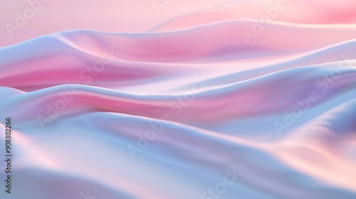 Serene Pastel Waves - Tranquil Abstract Background of Blending Colors on Satin Texture for Relaxation and Meditation