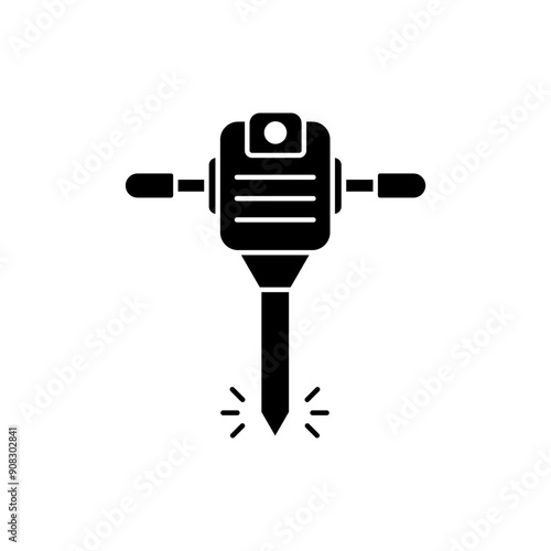 jackhammer concept line icon. Simple element illustration. jackhammer concept outline symbol design.