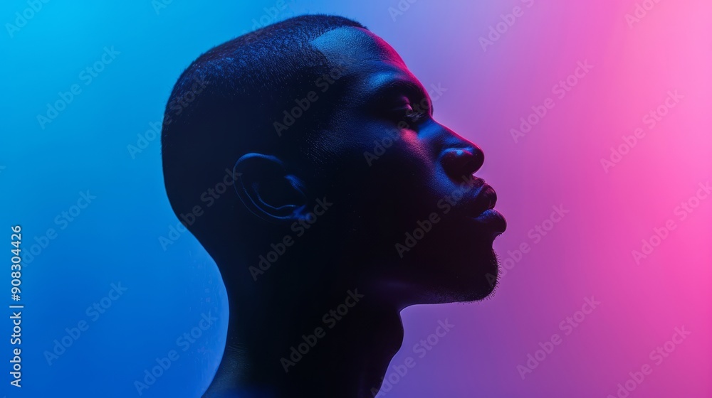Neon Silhouette Portrait 26