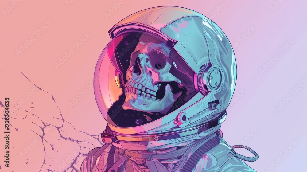 Astronaut Skull in Helmet 1 Astronaut Skull in Helmet 1