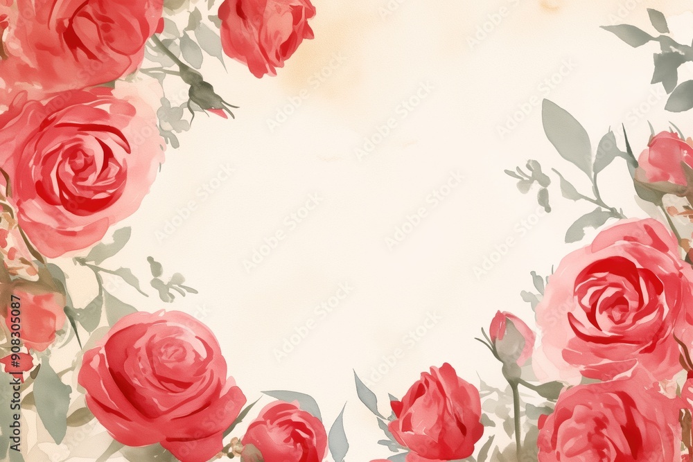 Free watercolor Rose blossom drawing white background Free watercolor Rose blossom drawing white background