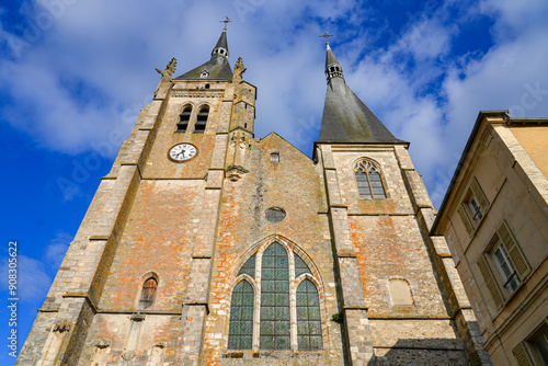 Church of Saint Germain d'Auxerre in Dourdan, a medieval town in the French department of Essonne in Paris Region