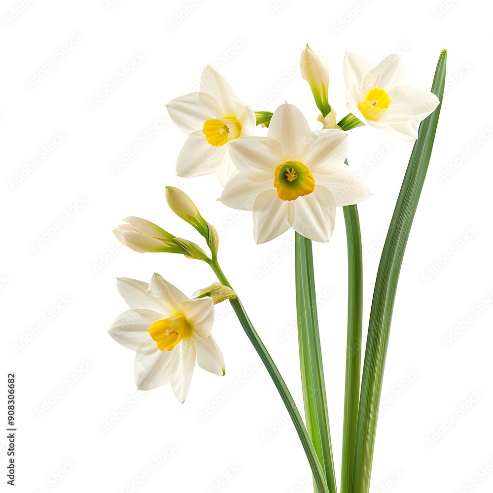 Jonquil Flower on White Background Jonquil Flower on White Background