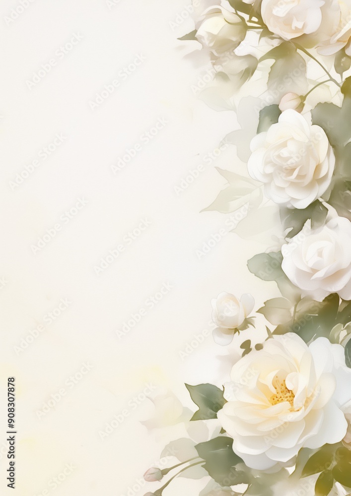 Free watercolor Rose blossom drawing white background Free watercolor Rose blossom drawing white background