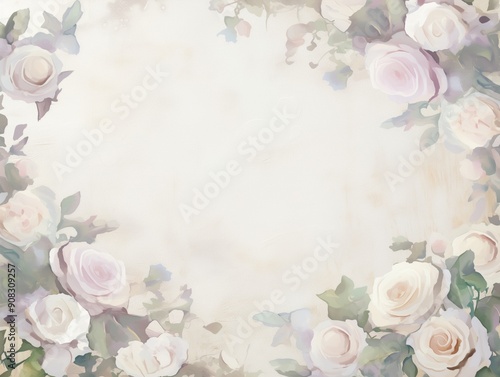 Free watercolor Rose blossom drawing white background