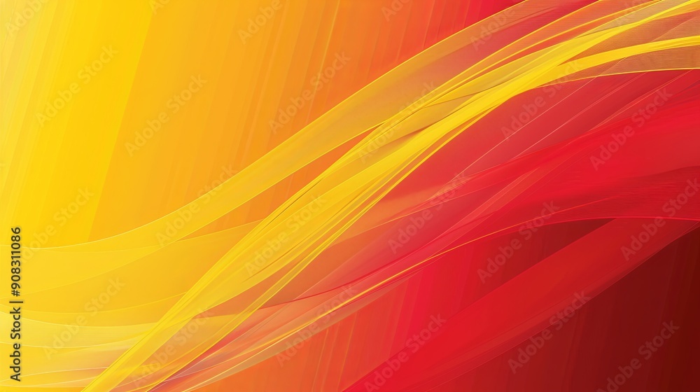 Corporate Presentation Slide with Modern Red and Yellow Gradient ...